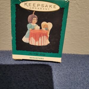 Hallmark Miniature Tea With Teddy Ornament